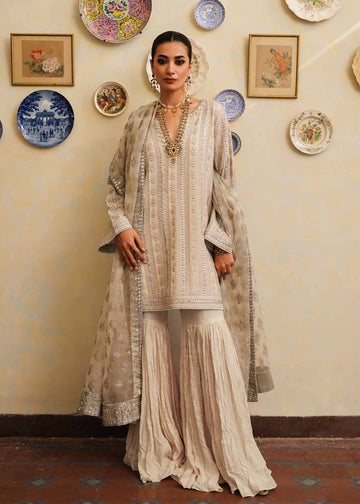 Mahgul | Eid Edit 2024 | Crushed Silver - House Of Hania