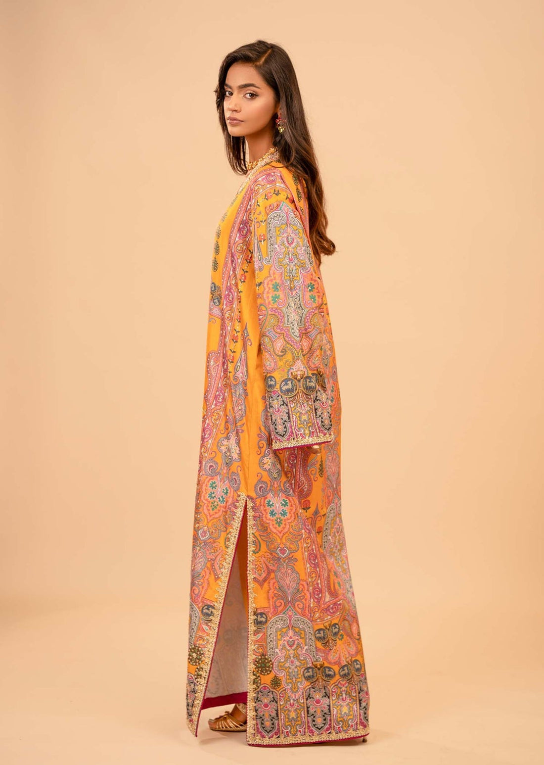 Mahgul | Emerald Hill Formals | Saffron Jewel - House Of Hania