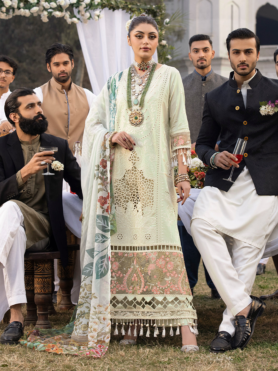 Mahnur | Mahrukh Luxury Lawn 24 | LILLY - House Of Hania