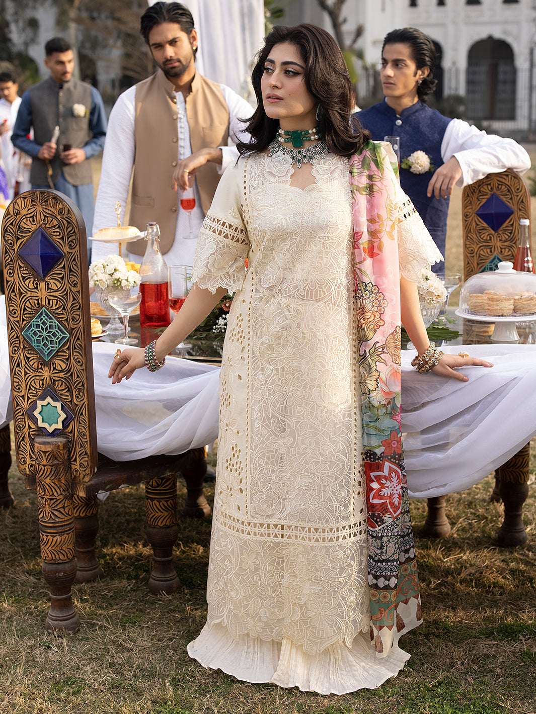 Mahnur | Mahrukh Luxury Lawn 24 | OPAL - House Of Hania