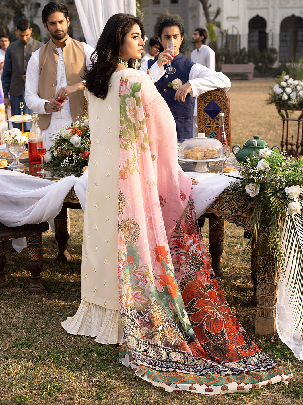 Mahnur | Mahrukh Luxury Lawn 24 | OPAL - House Of Hania