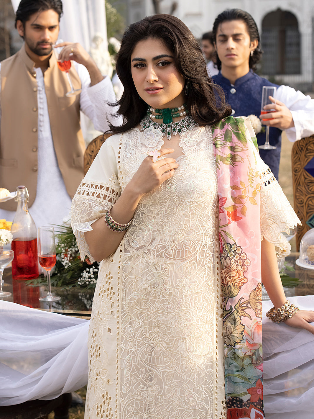 Mahnur | Mahrukh Luxury Lawn 24 | OPAL - House Of Hania