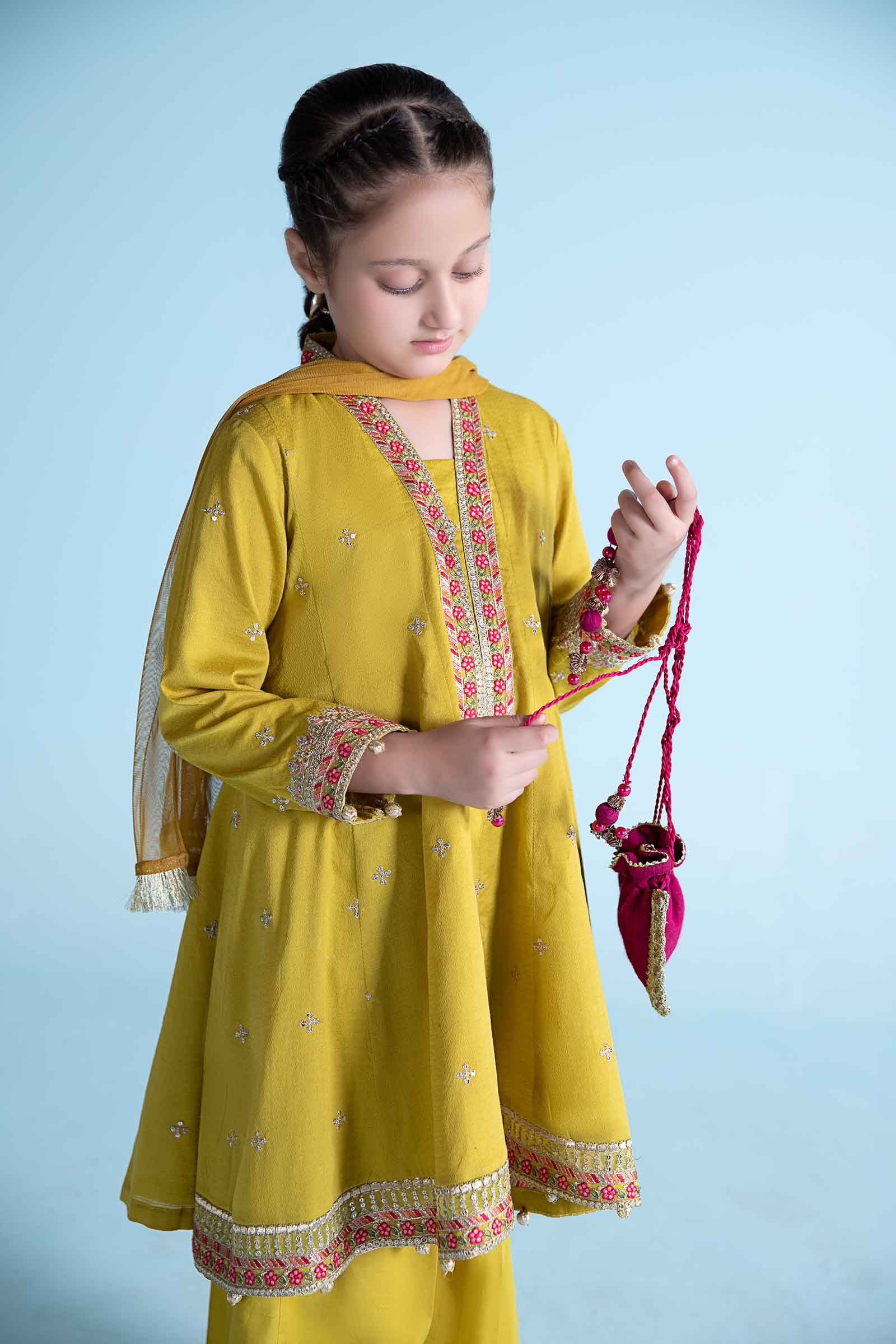 Maria B | 3 Piece Dyed Dobby Lawn Suit | MKD-EA24-10 - House Of Hania