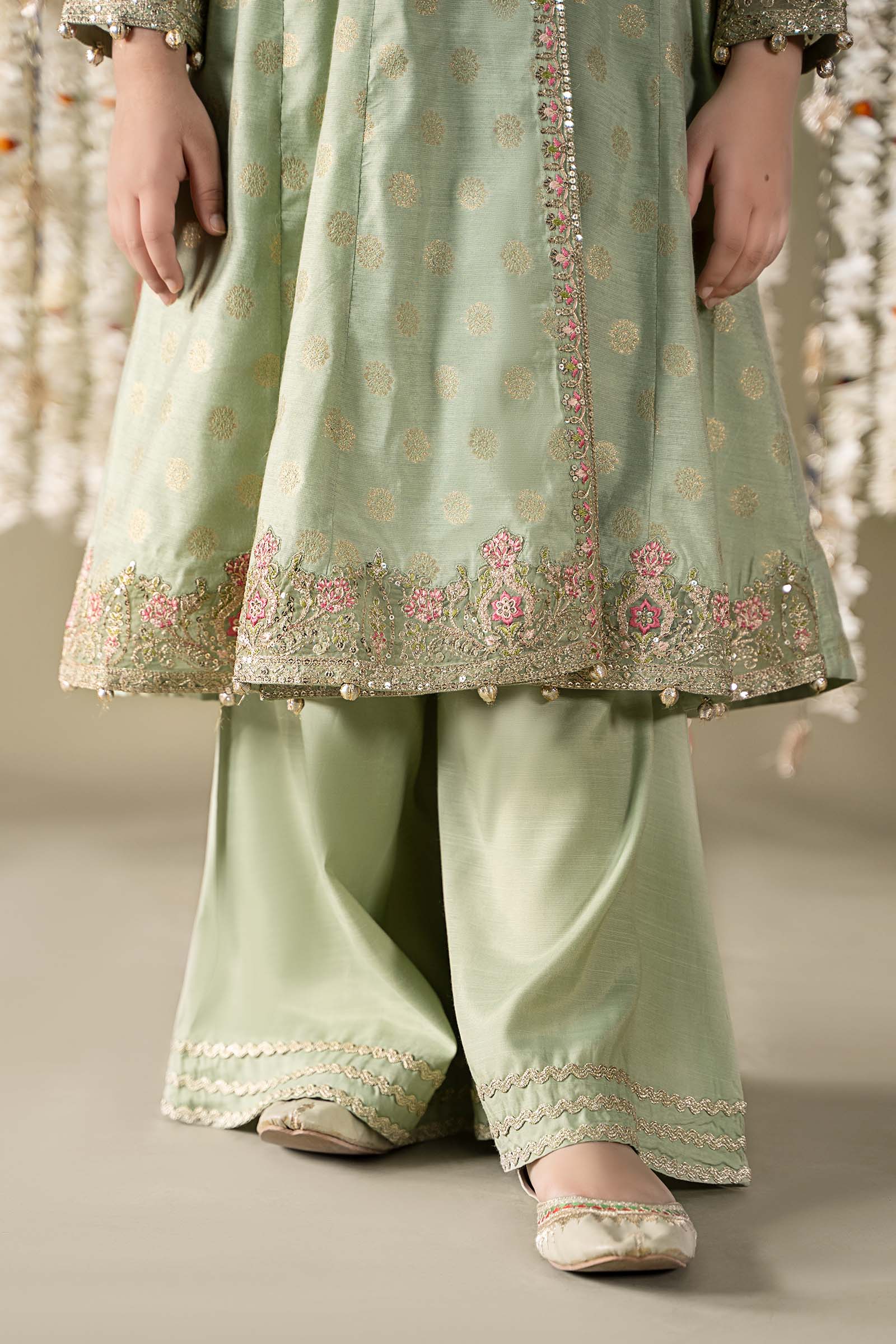 Maria B | 3 Piece Embroidered Cotton Lurex Suit | MKS-EF25-12 - House Of Hania