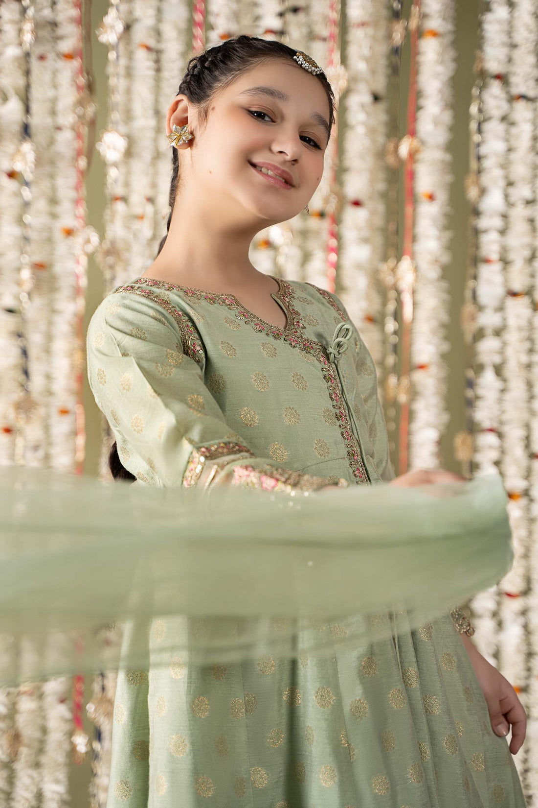 Maria B | 3 Piece Embroidered Cotton Lurex Suit | MKS-EF25-12 - House Of Hania