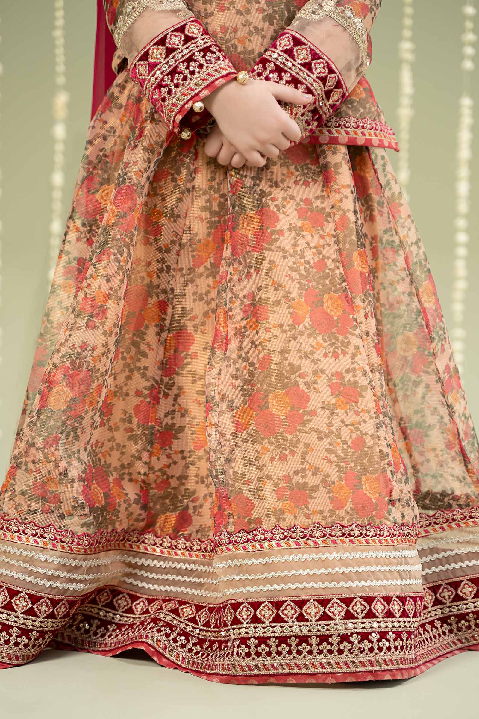 Maria B | 3 Piece Embroidered Cotton Maoori Net Suit | MKS-W24-35 - House Of Hania