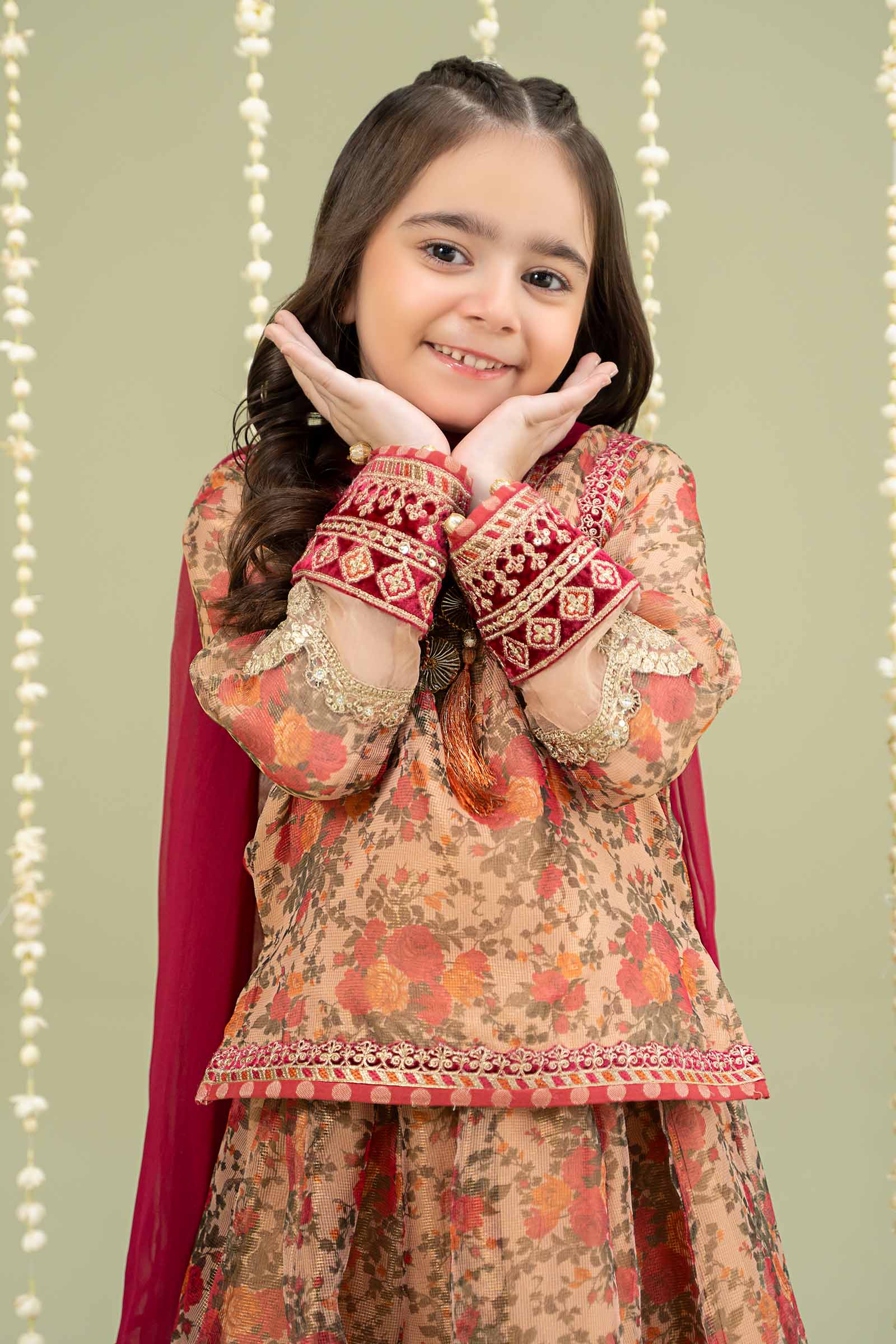 Maria B | 3 Piece Embroidered Cotton Maoori Net Suit | MKS-W24-35 - House Of Hania