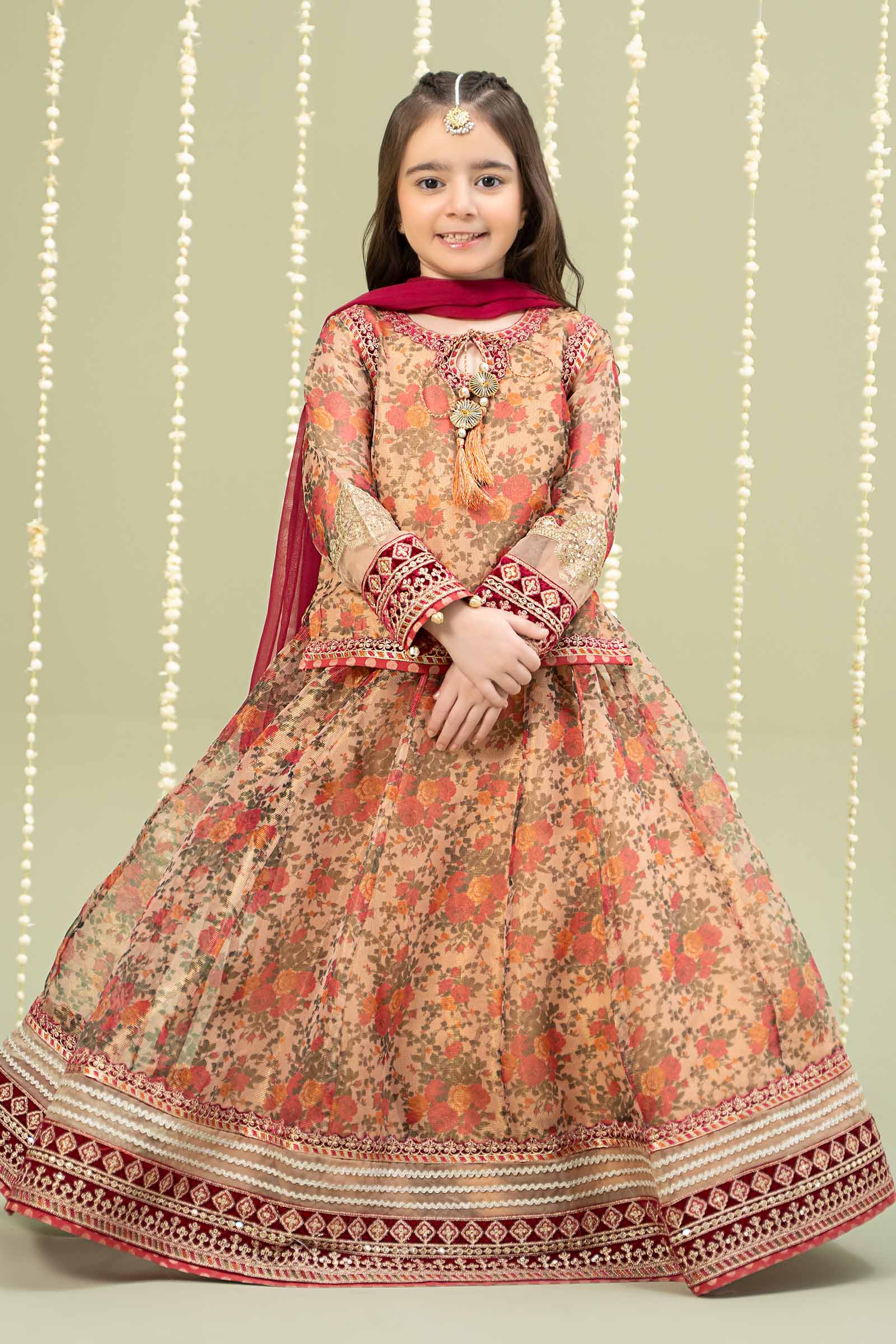 Maria B | 3 Piece Embroidered Cotton Maoori Net Suit | MKS-W24-35 - House Of Hania
