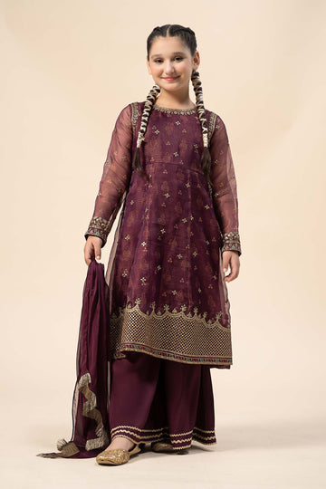 Maria B | 3 Piece Embroidered Cotton Net Suit | MKS-W24-01 - House Of Hania