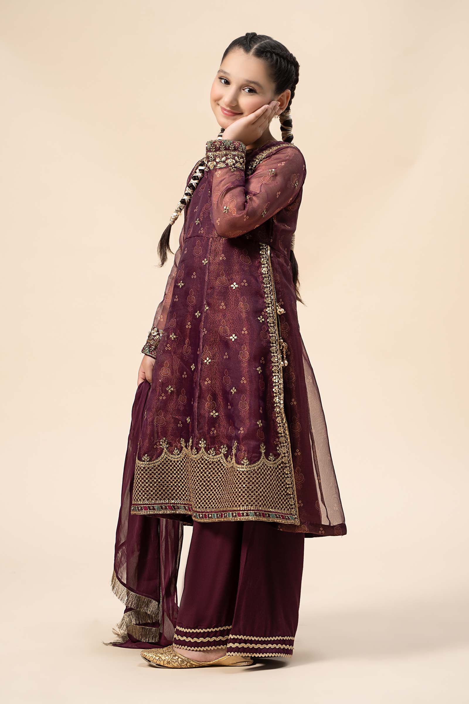 Maria B | 3 Piece Embroidered Cotton Net Suit | MKS-W24-01 - House Of Hania