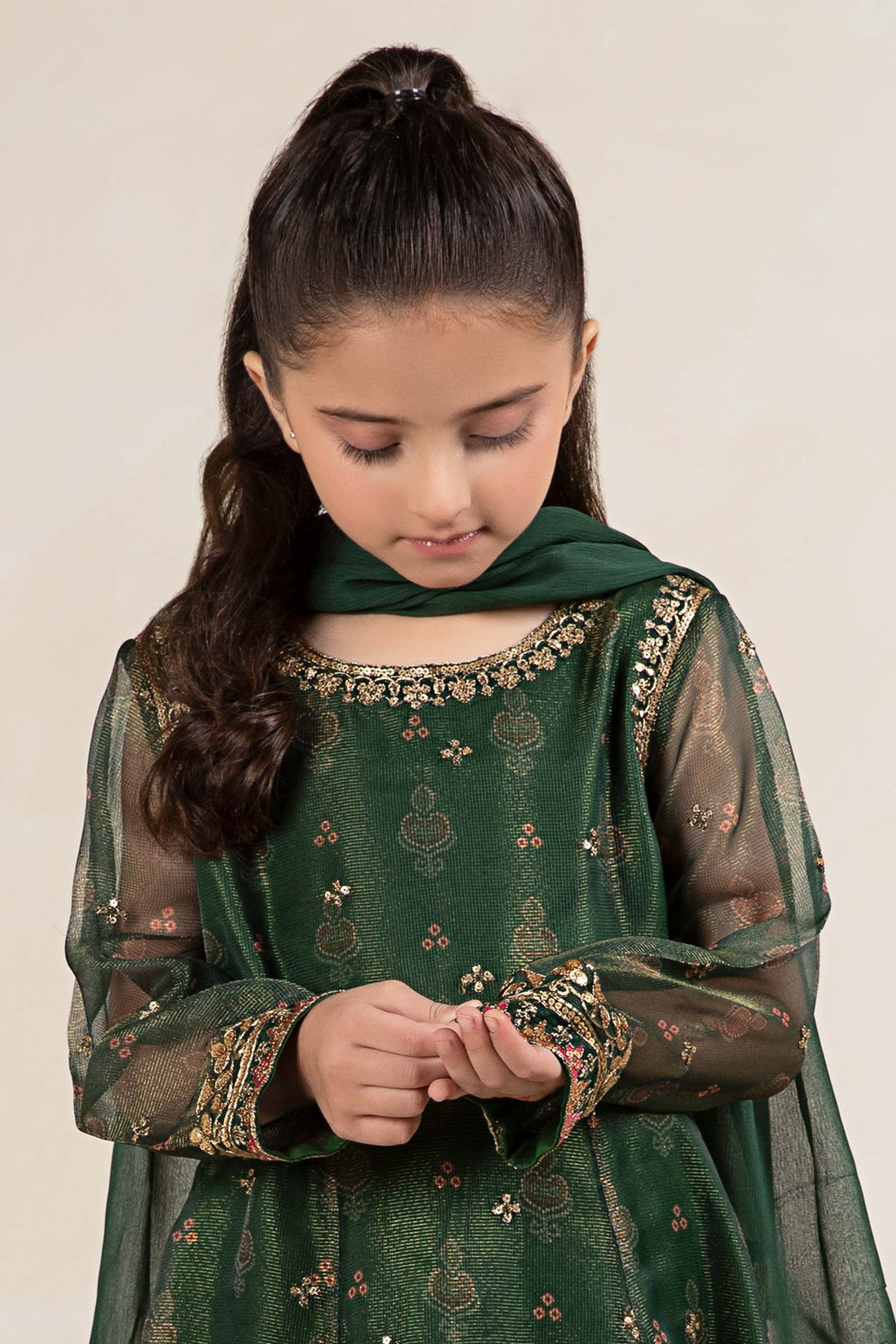 Maria B | 3 Piece Embroidered Cotton Net Suit | MKS-W24-01 - House Of Hania