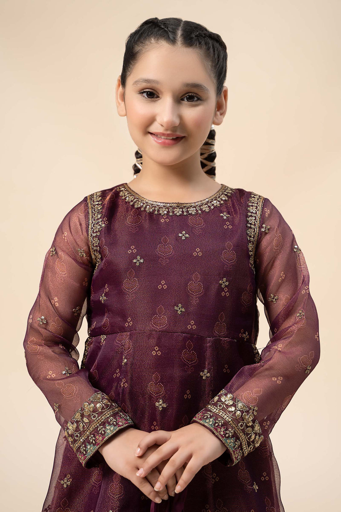 Maria B | 3 Piece Embroidered Cotton Net Suit | MKS-W24-01 - House Of Hania