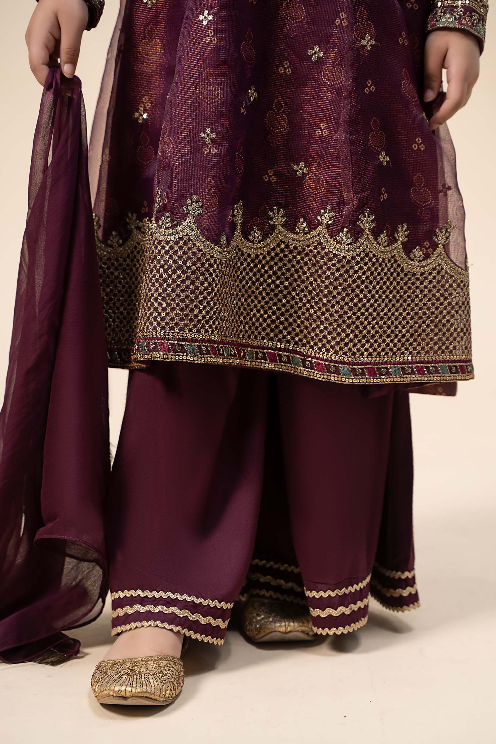 Maria B | 3 Piece Embroidered Cotton Net Suit | MKS-W24-01 - House Of Hania