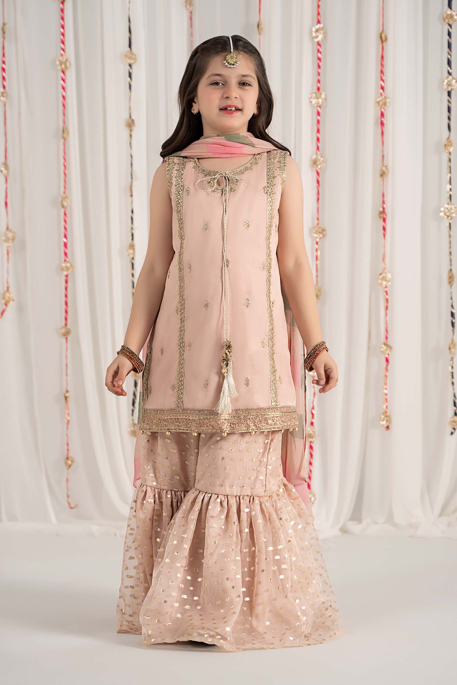 Maria B | 3 Piece Embroidered Cotton Satin Suit | MKS-EF25-35 - House Of Hania