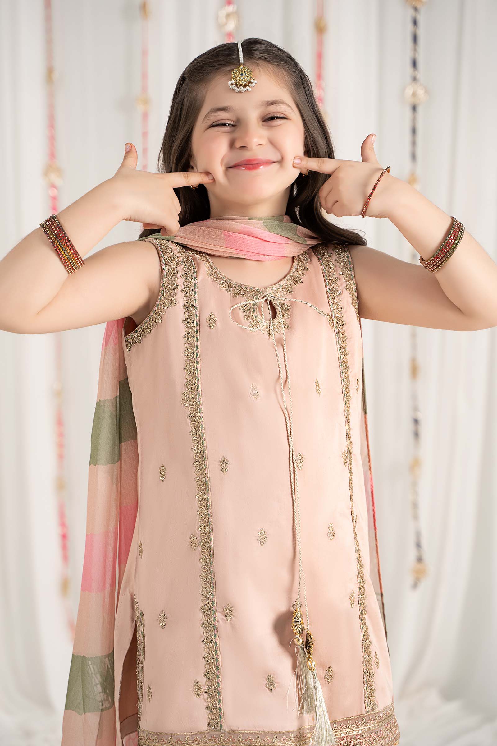 Maria B | 3 Piece Embroidered Cotton Satin Suit | MKS-EF25-35 - House Of Hania