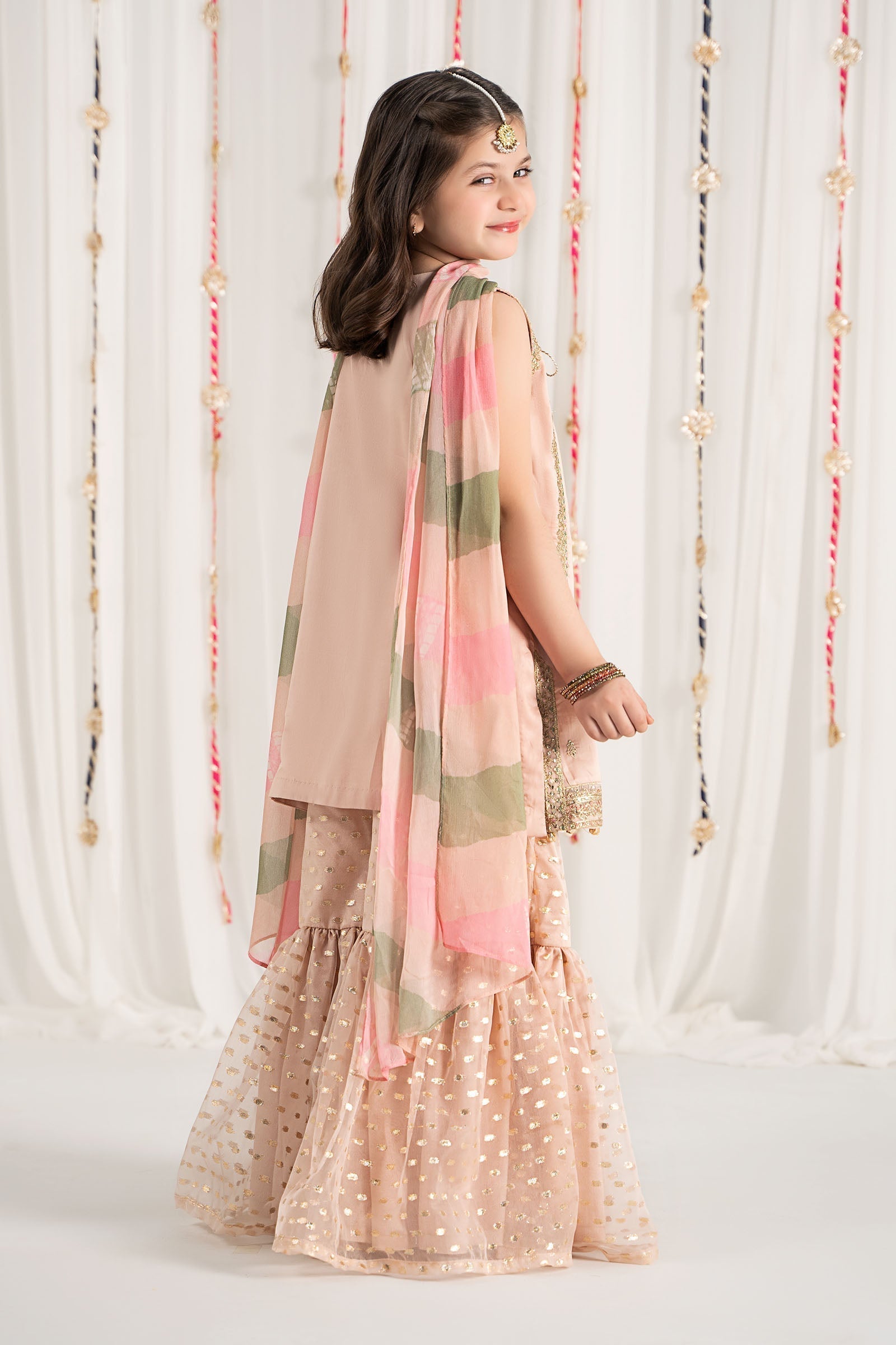 Maria B | 3 Piece Embroidered Cotton Satin Suit | MKS-EF25-35 - House Of Hania