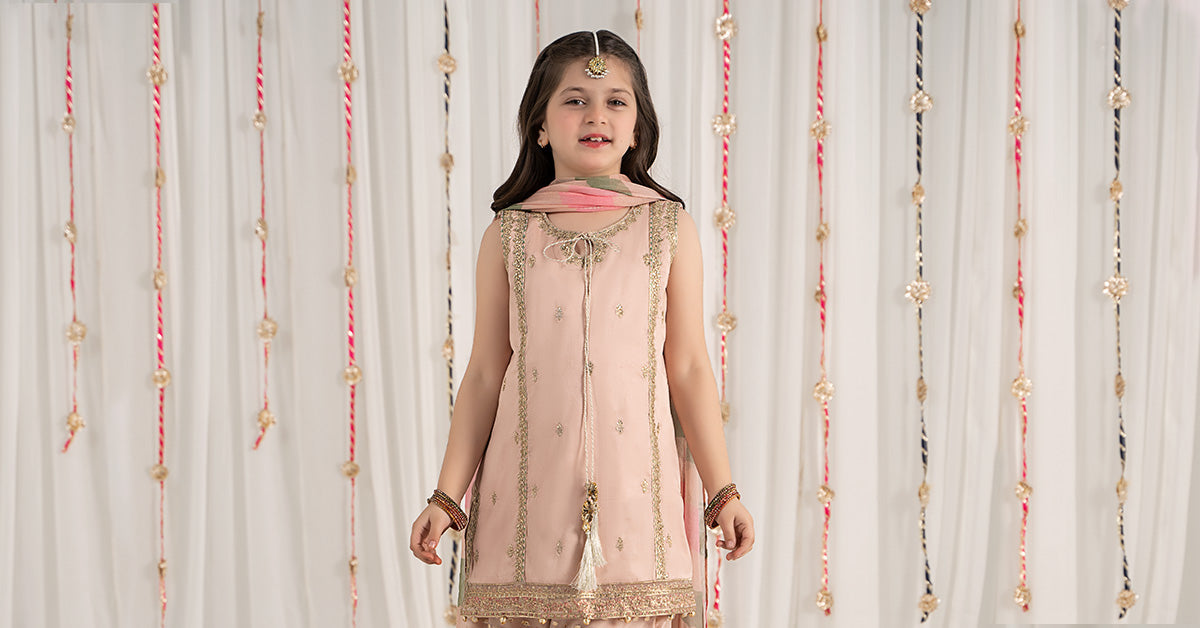 Maria B | 3 Piece Embroidered Cotton Satin Suit | MKS-EF25-35 - House Of Hania