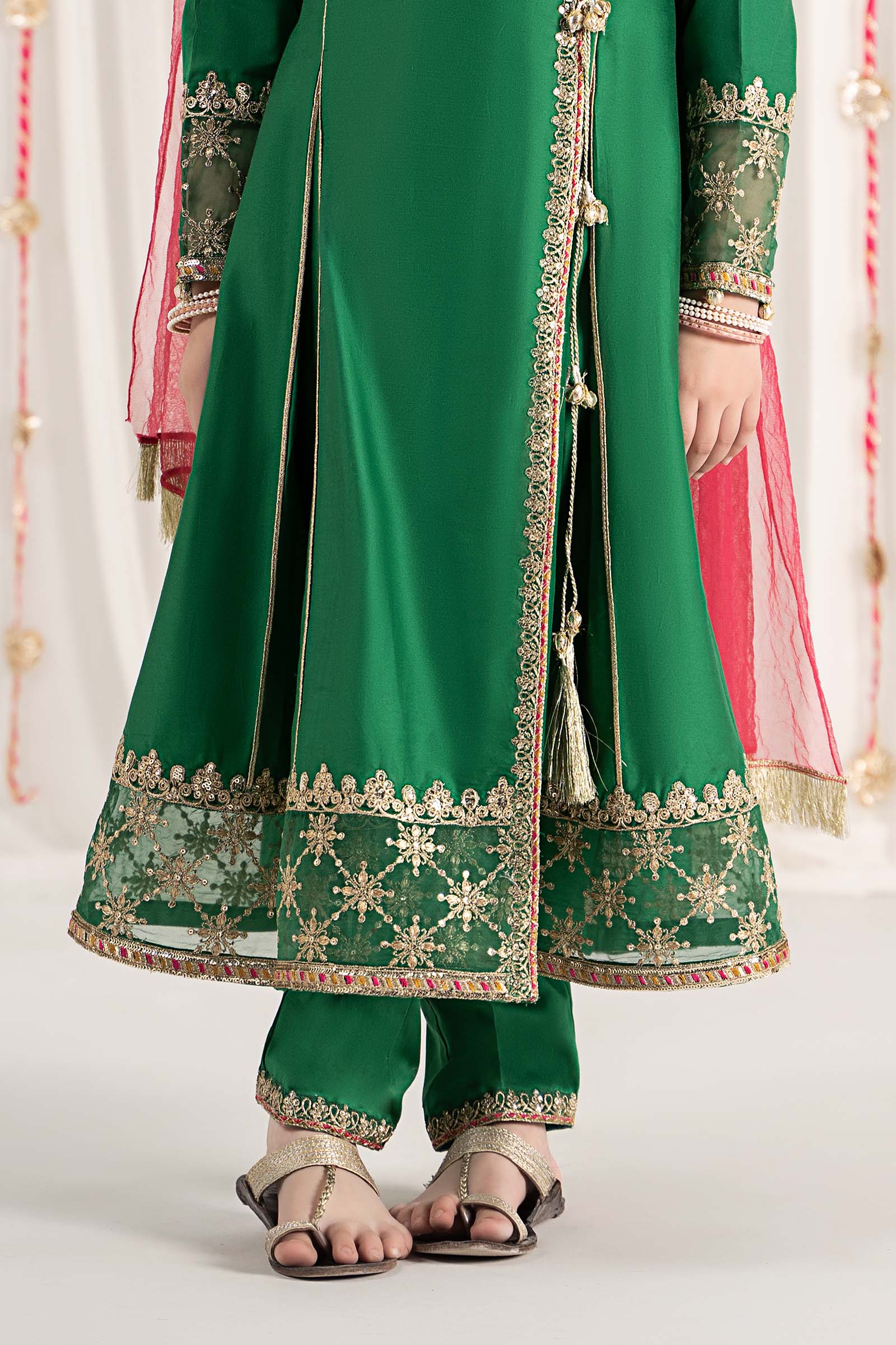 Maria B | 3 Piece Embroidered Cotton Satin Suit | MKS-EF25-41 - House Of Hania