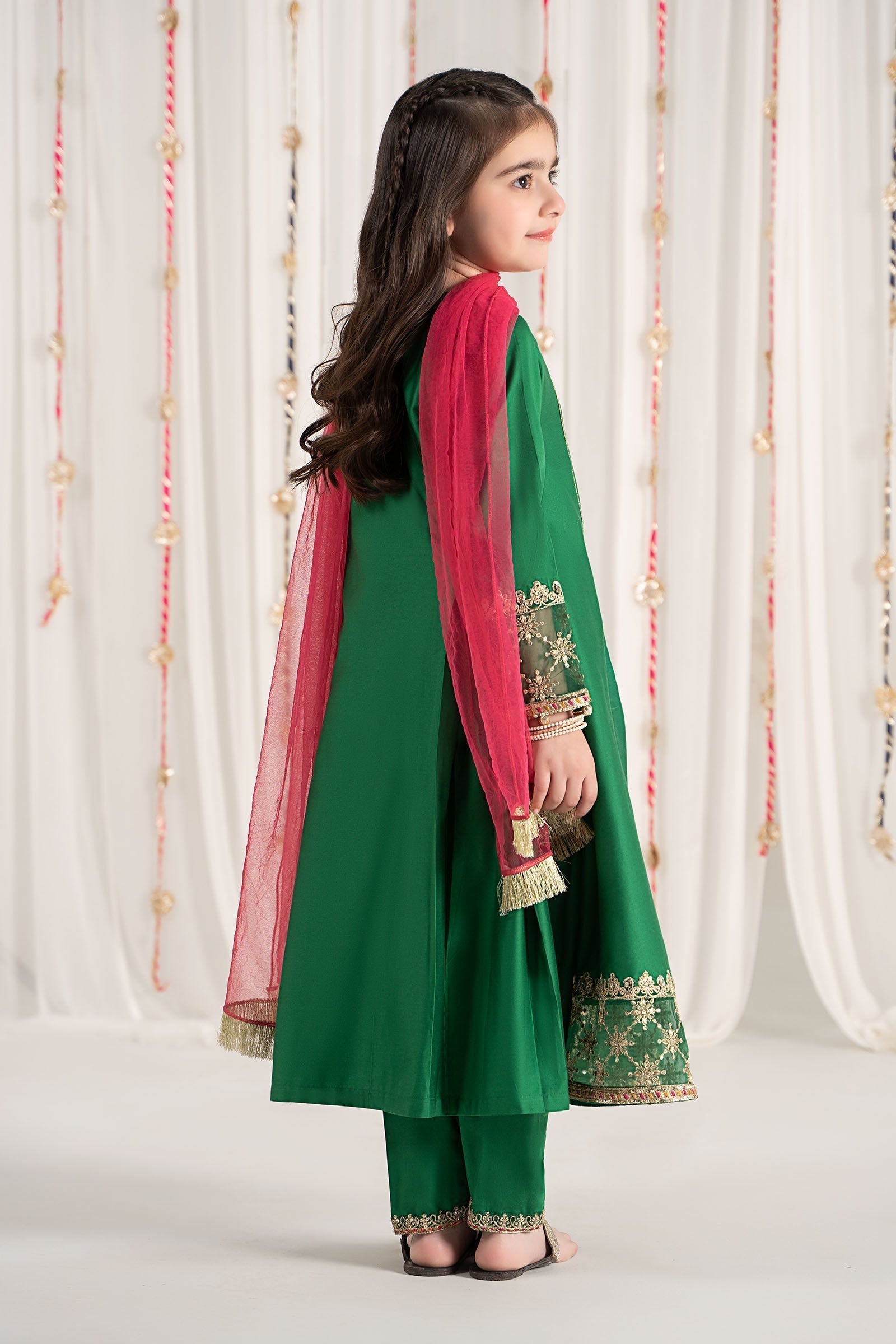 Maria B | 3 Piece Embroidered Cotton Satin Suit | MKS-EF25-41 - House Of Hania