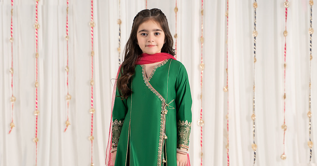 Maria B | 3 Piece Embroidered Cotton Satin Suit | MKS-EF25-41 - House Of Hania