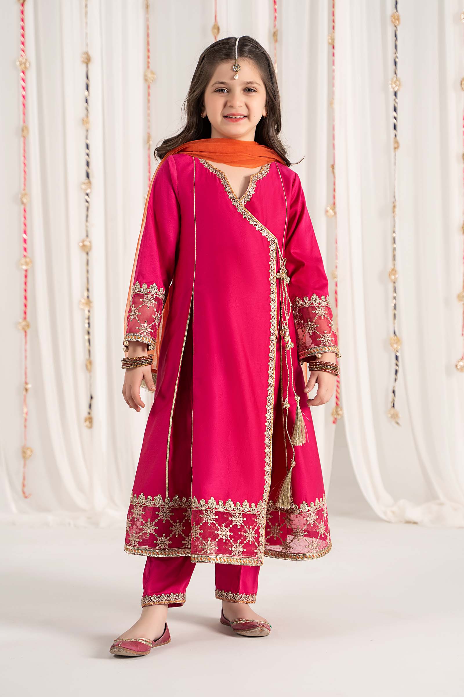 Maria B | 3 Piece Embroidered Cotton Satin Suit | MKS-EF25-41 - House Of Hania