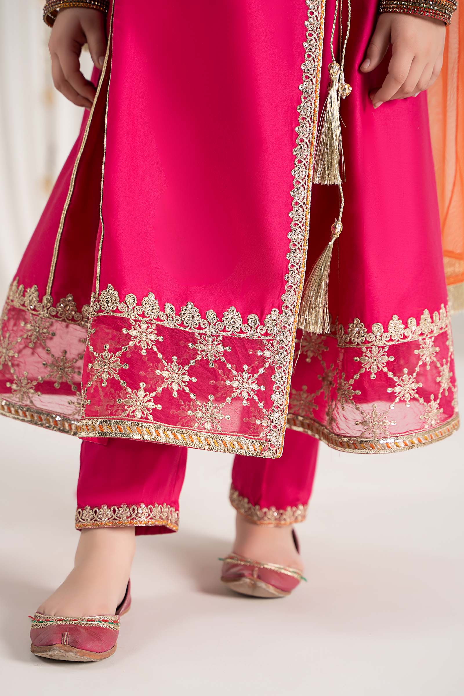 Maria B | 3 Piece Embroidered Cotton Satin Suit | MKS-EF25-41 - House Of Hania
