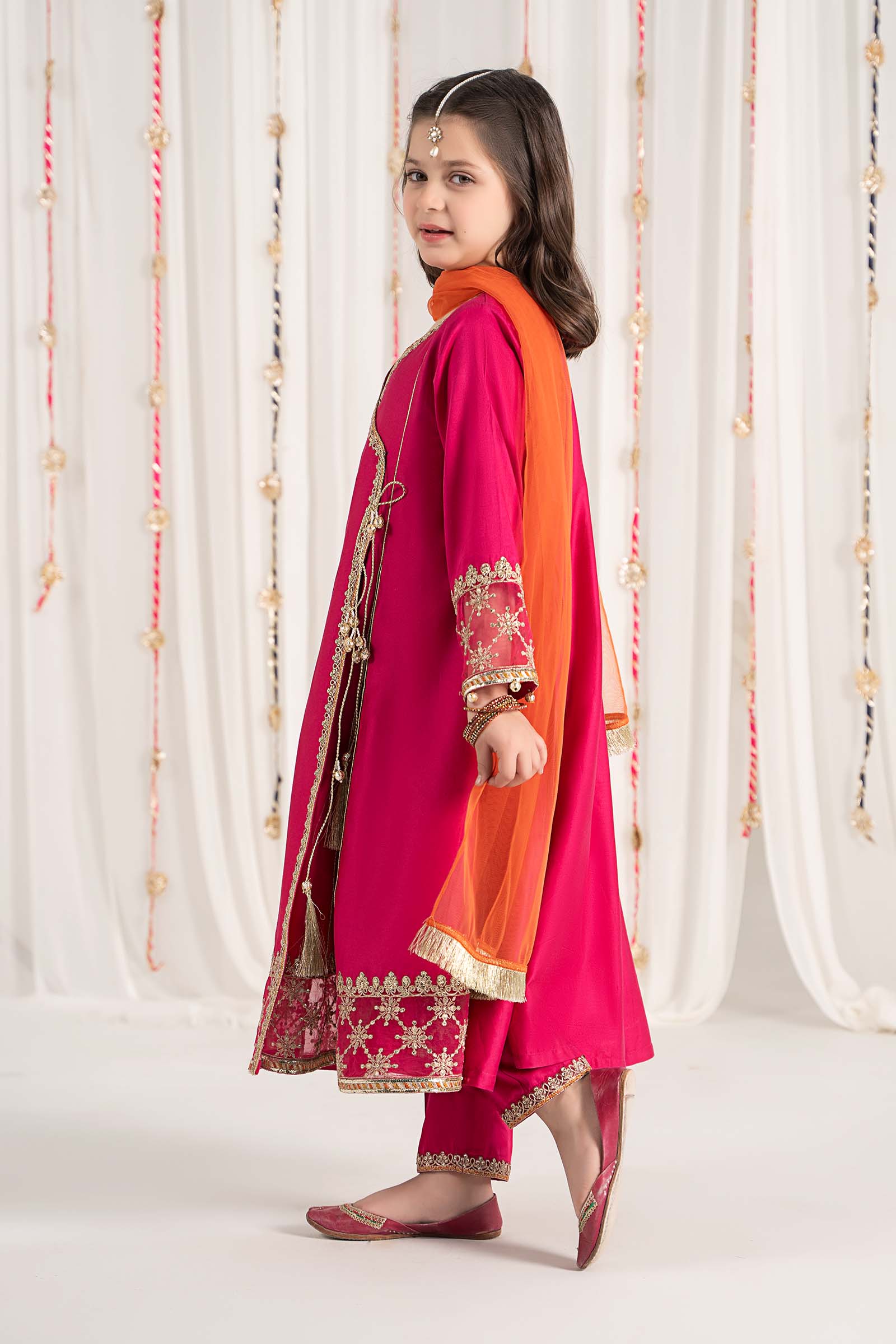 Maria B | 3 Piece Embroidered Cotton Satin Suit | MKS-EF25-41 - House Of Hania