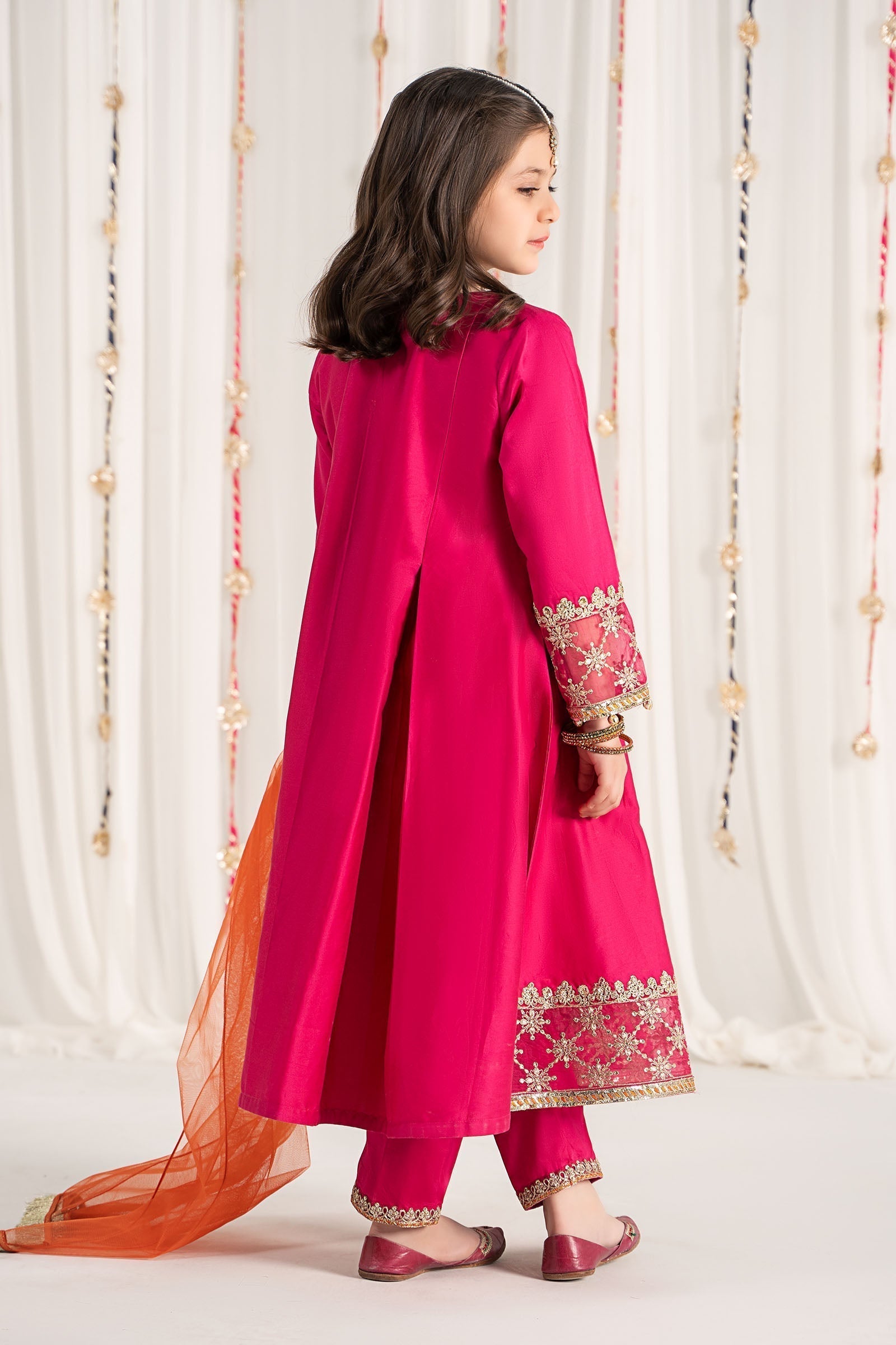 Maria B | 3 Piece Embroidered Cotton Satin Suit | MKS-EF25-41 - House Of Hania