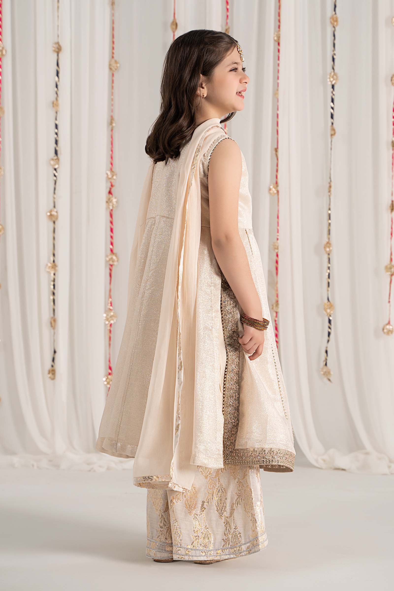 Maria B | 3 Piece Embroidered Cotton Staple Zari Suit | MKS-EF25-04 - House Of Hania