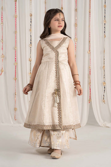 Maria B | 3 Piece Embroidered Cotton Staple Zari Suit | MKS-EF25-04 - House Of Hania