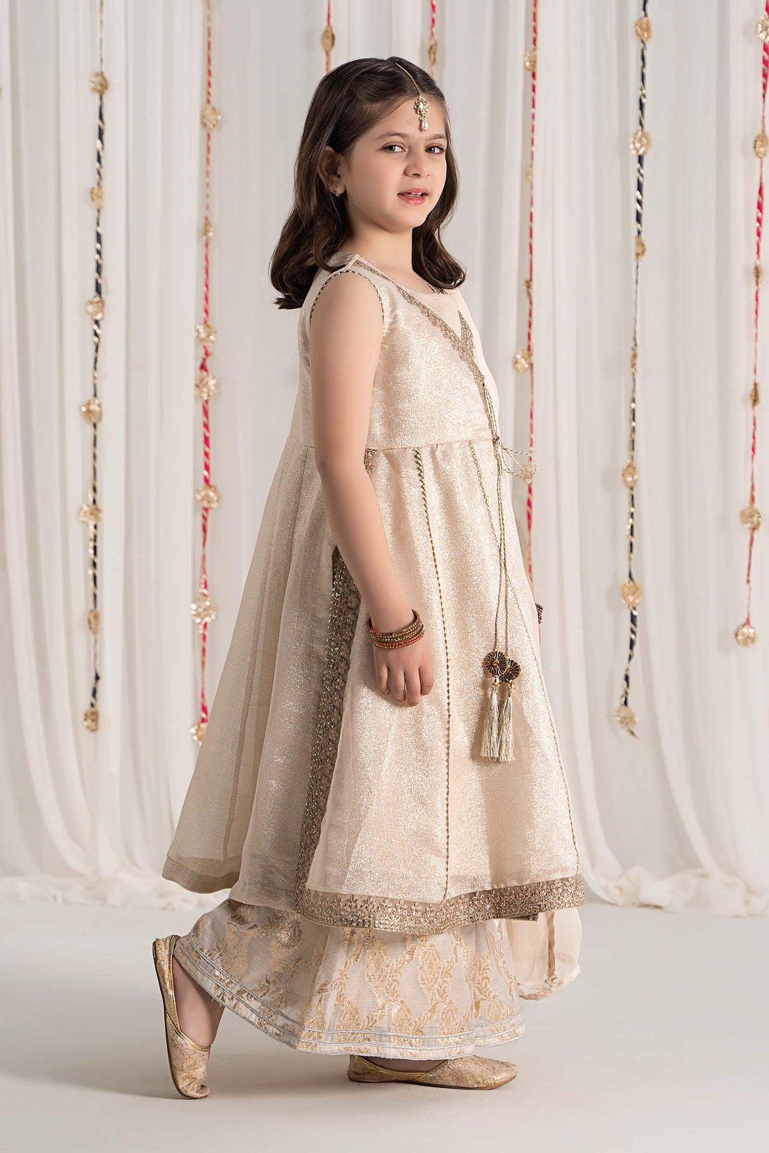 Maria B | 3 Piece Embroidered Cotton Staple Zari Suit | MKS-EF25-04 - House Of Hania
