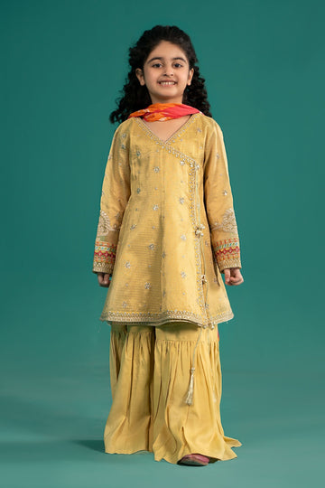 Maria B | 3 Piece Embroidered Cotton Zari Net Suit | MKS-EF25-46 - House Of Hania