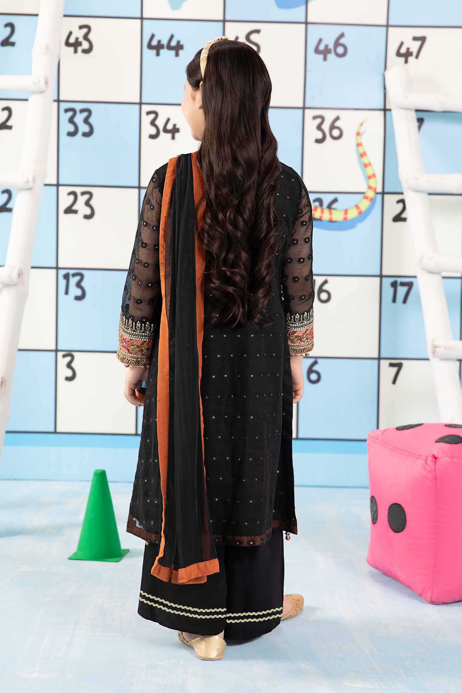 Maria B | 3 Piece Embroidered Cotton Zari Net Suit | MKS-PF24-06 - House Of Hania