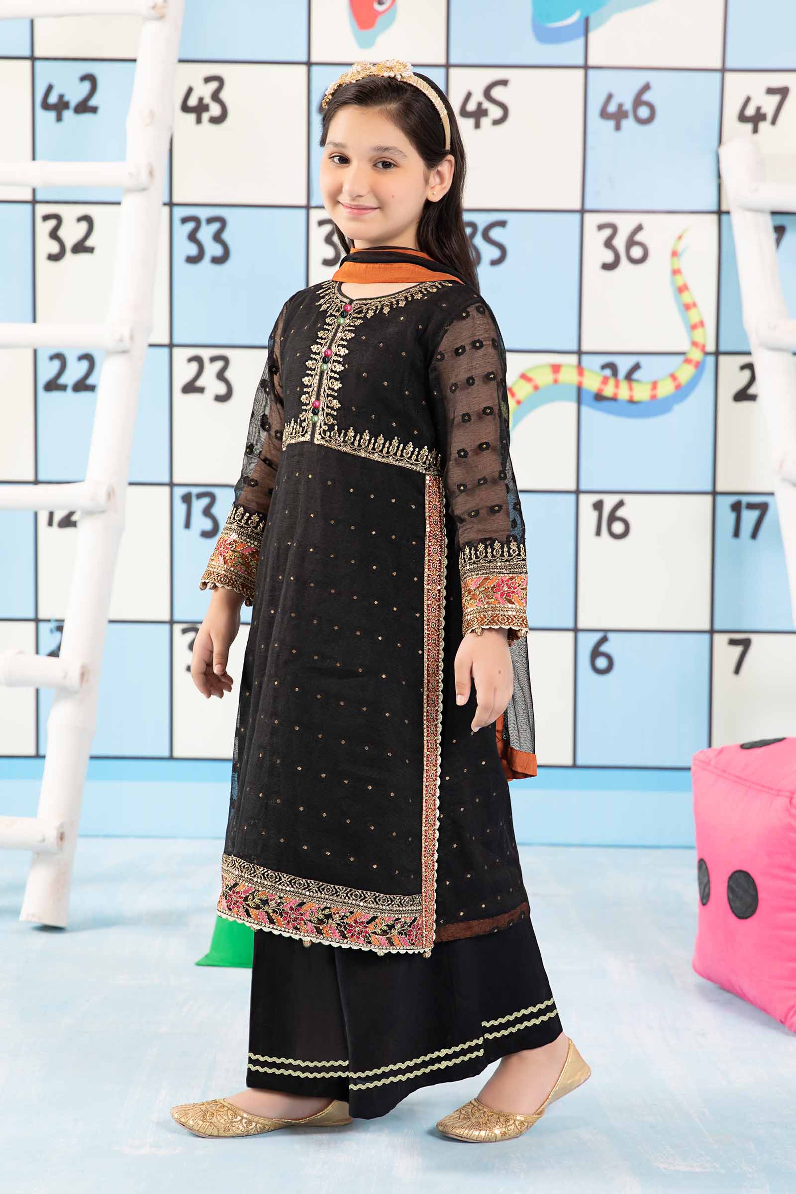 Maria B | 3 Piece Embroidered Cotton Zari Net Suit | MKS-PF24-06 - House Of Hania