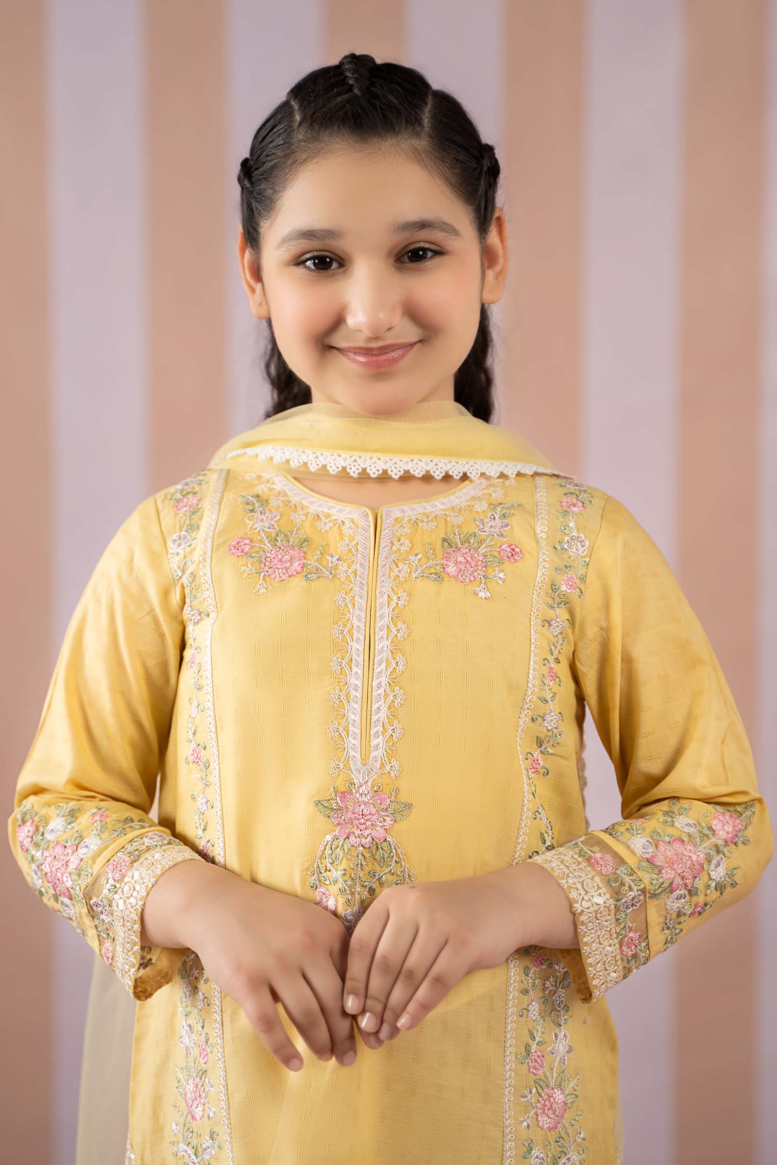 Maria B | 3 Piece Embroidered Dobby Lawn Suit | MKD-EF25-50 - House Of Hania