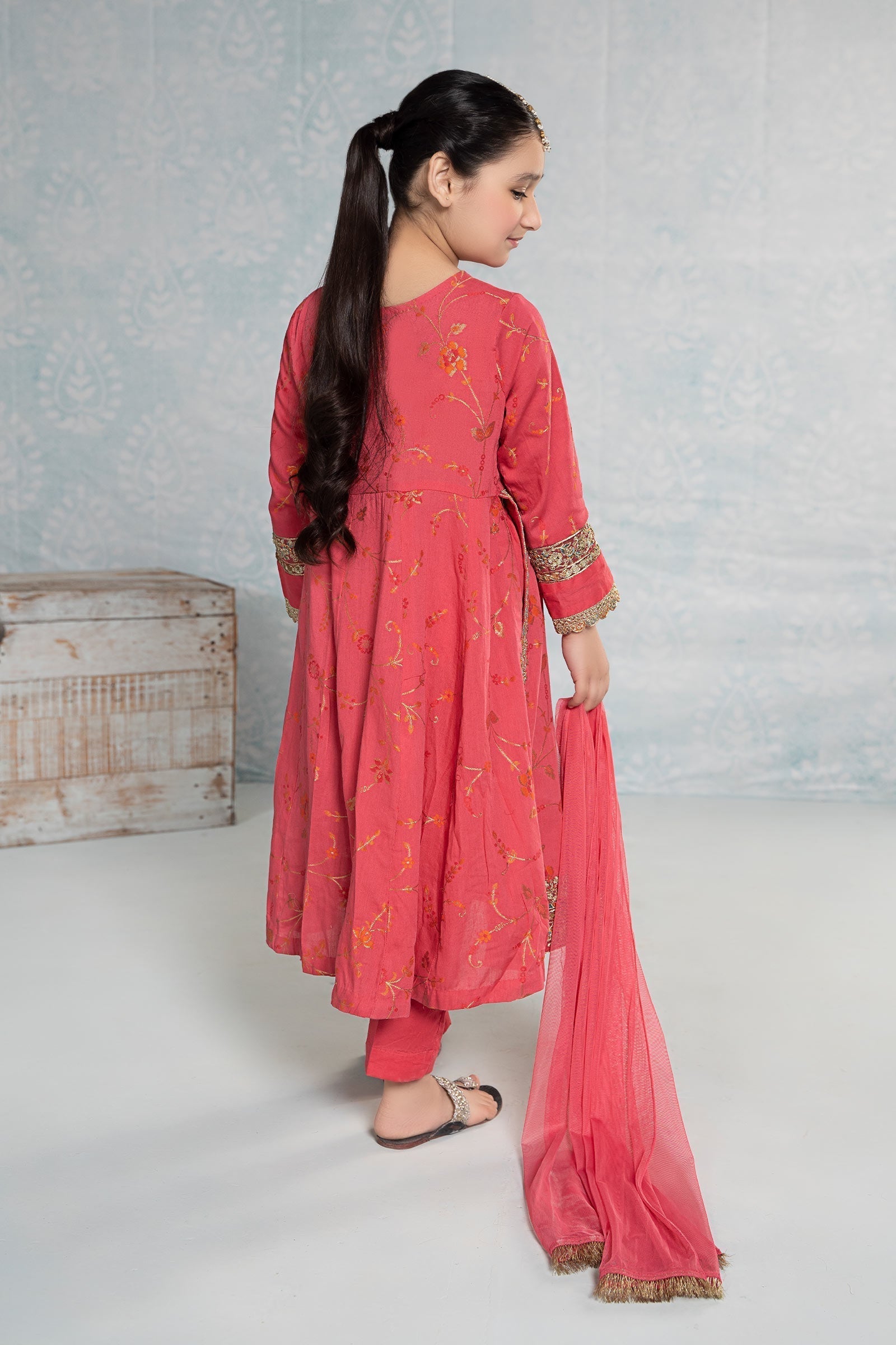 Maria B | 3 Piece Embroidered Jacquard Broshiasuit | MKD-EF24-23 - House Of Hania