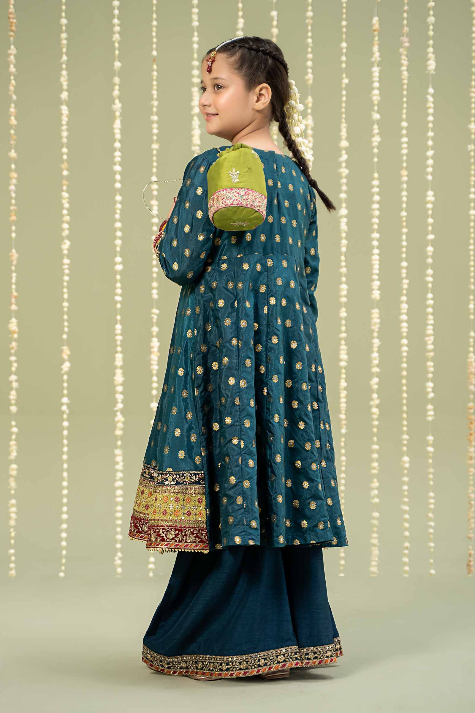 Maria B | 3 Piece Embroidered Jamawar Suit | MKS-W24-22 - House Of Hania