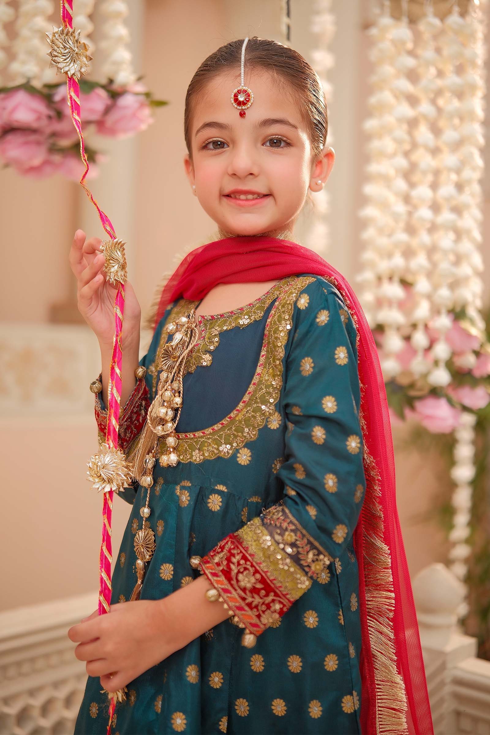 Maria B | 3 Piece Embroidered Jamawar Suit | MKS-W24-22 - House Of Hania
