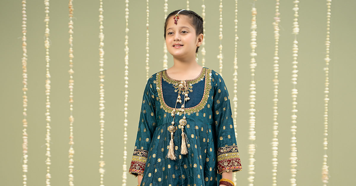 Maria B | 3 Piece Embroidered Jamawar Suit | MKS-W24-22 - House Of Hania