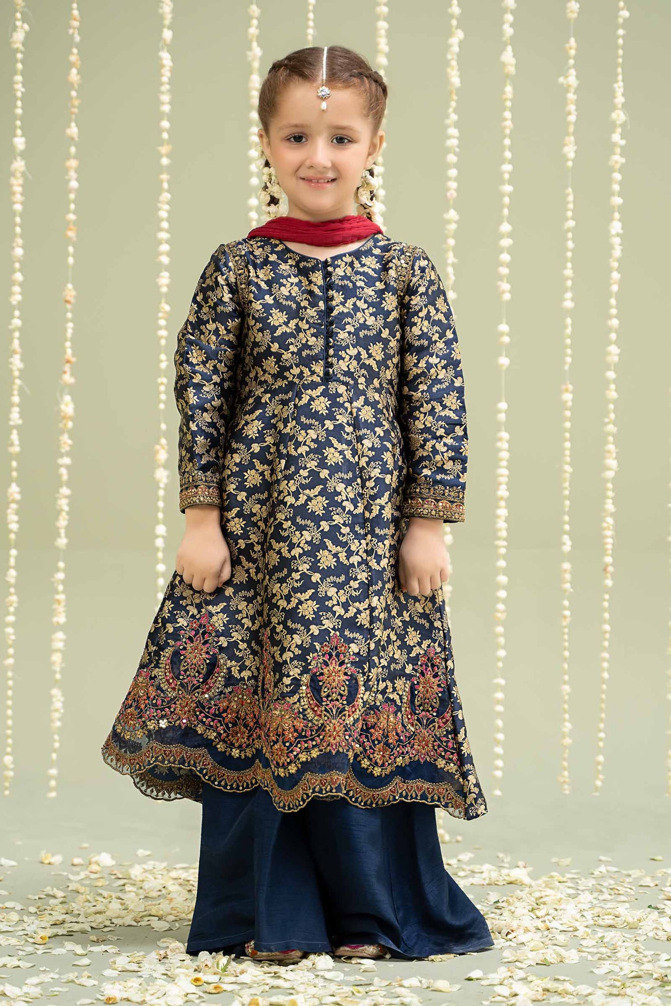 Maria B | 3 Piece Embroidered Jamawar Suit | MKS-W24-30 - House Of Hania