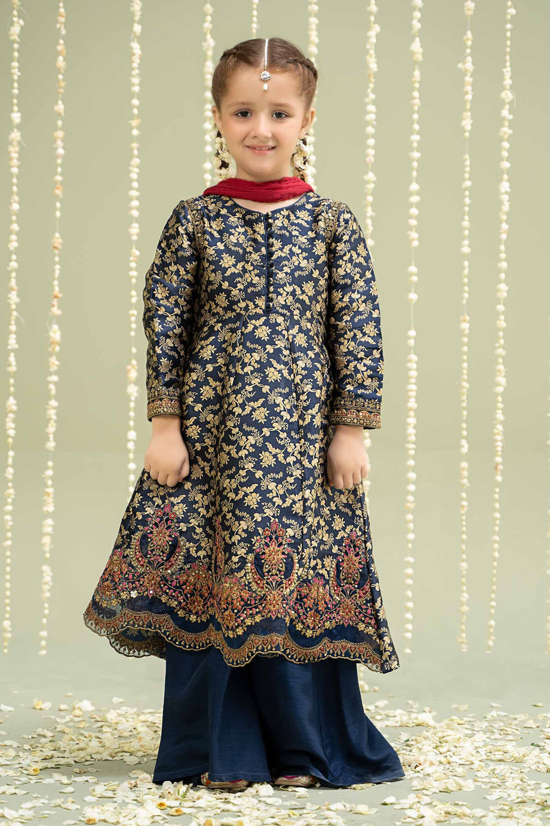 Maria B | 3 Piece Embroidered Jamawar Suit | MKS-W24-30 - House Of Hania