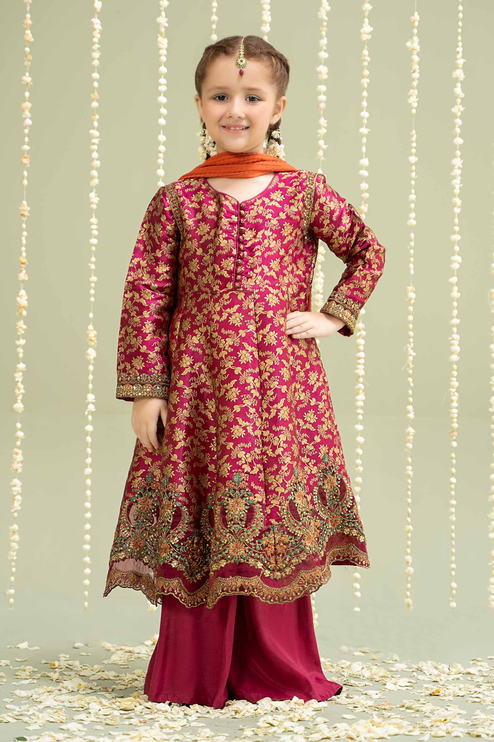 Maria B | 3 Piece Embroidered Jamawar Suit | MKS-W24-30 - House Of Hania