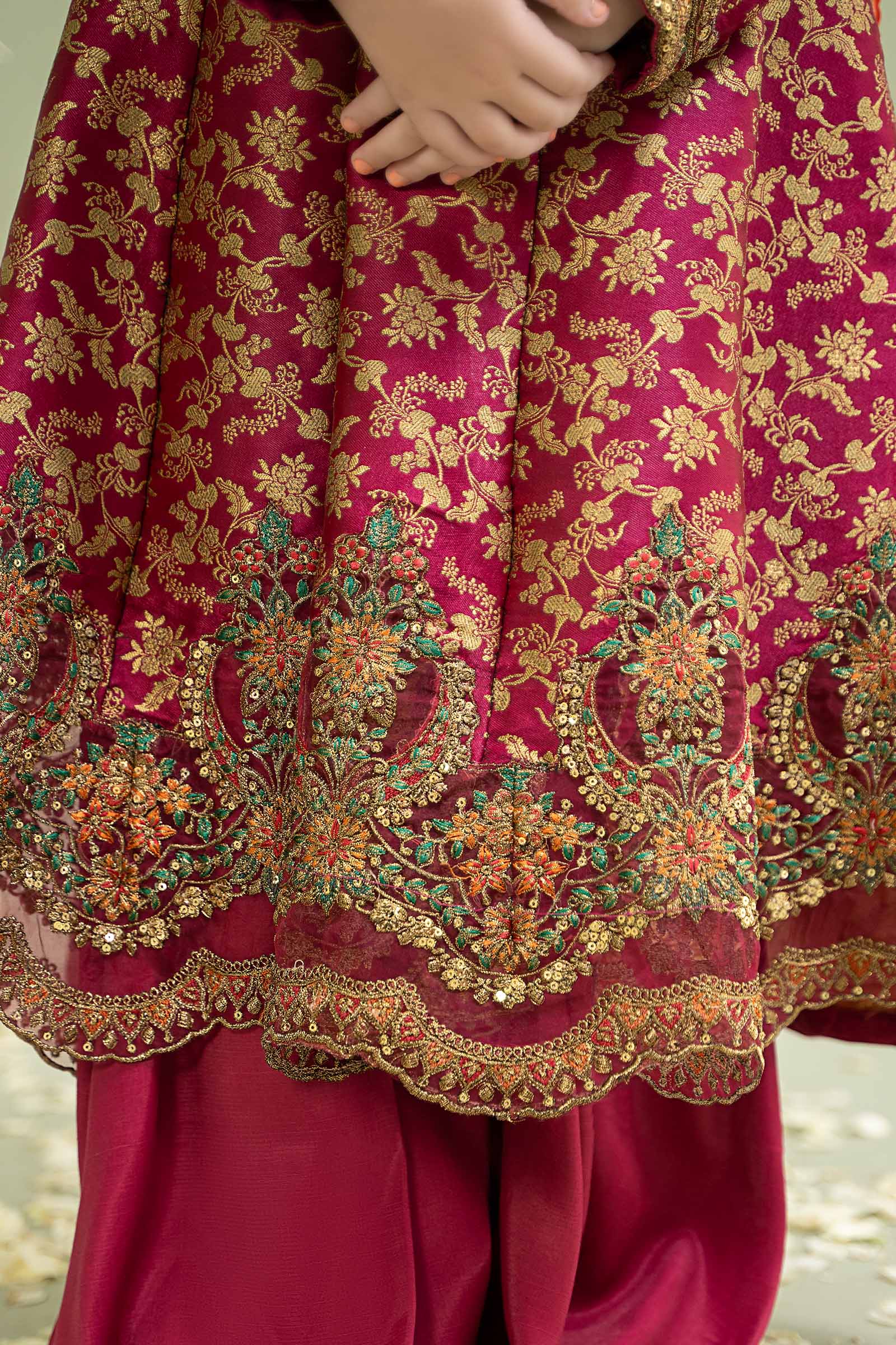 Maria B | 3 Piece Embroidered Jamawar Suit | MKS-W24-30 - House Of Hania