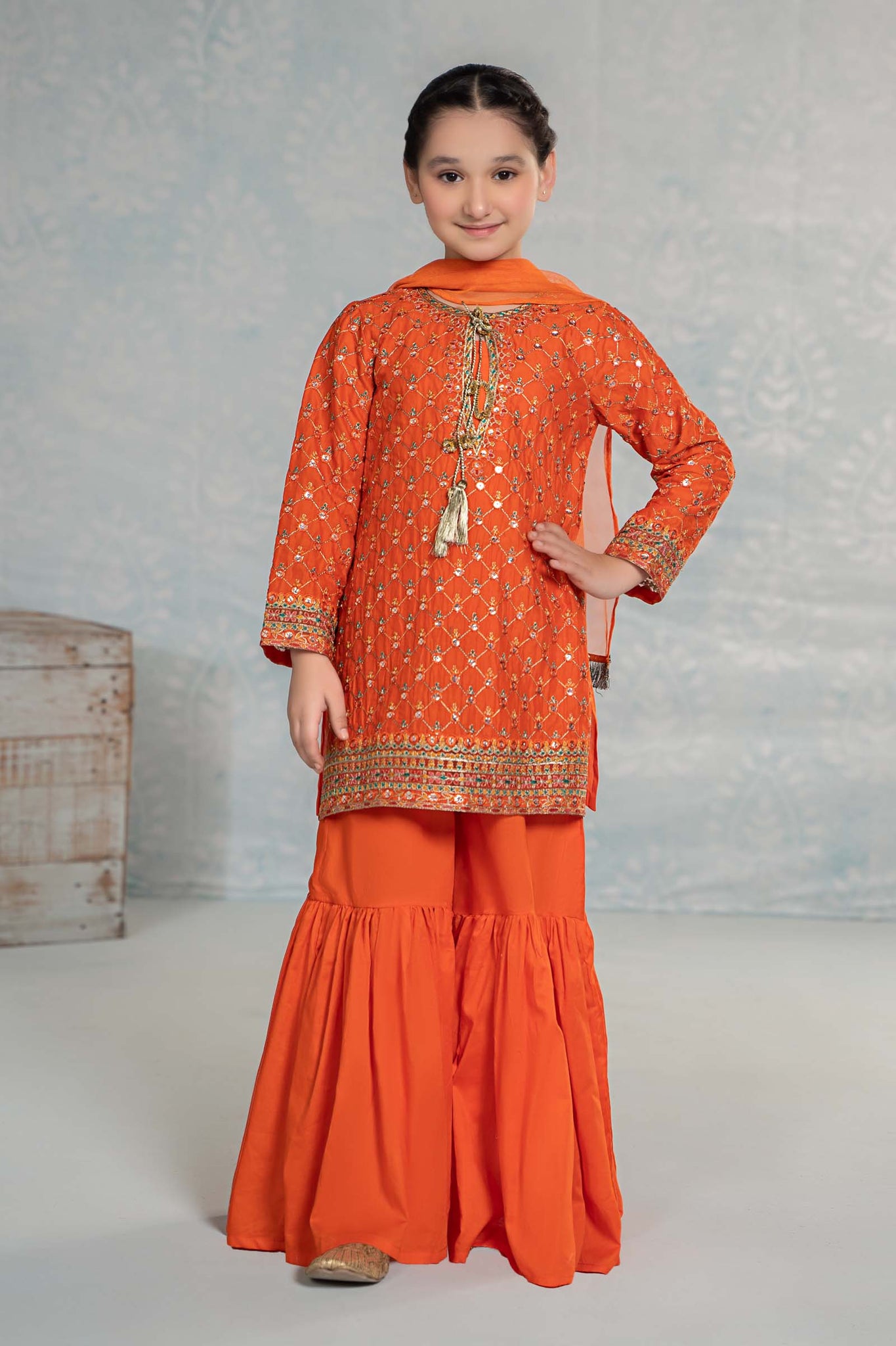 Maria B | 3 Piece Embroidered Lawn Suit | MKD-EF24-09 - House Of Hania