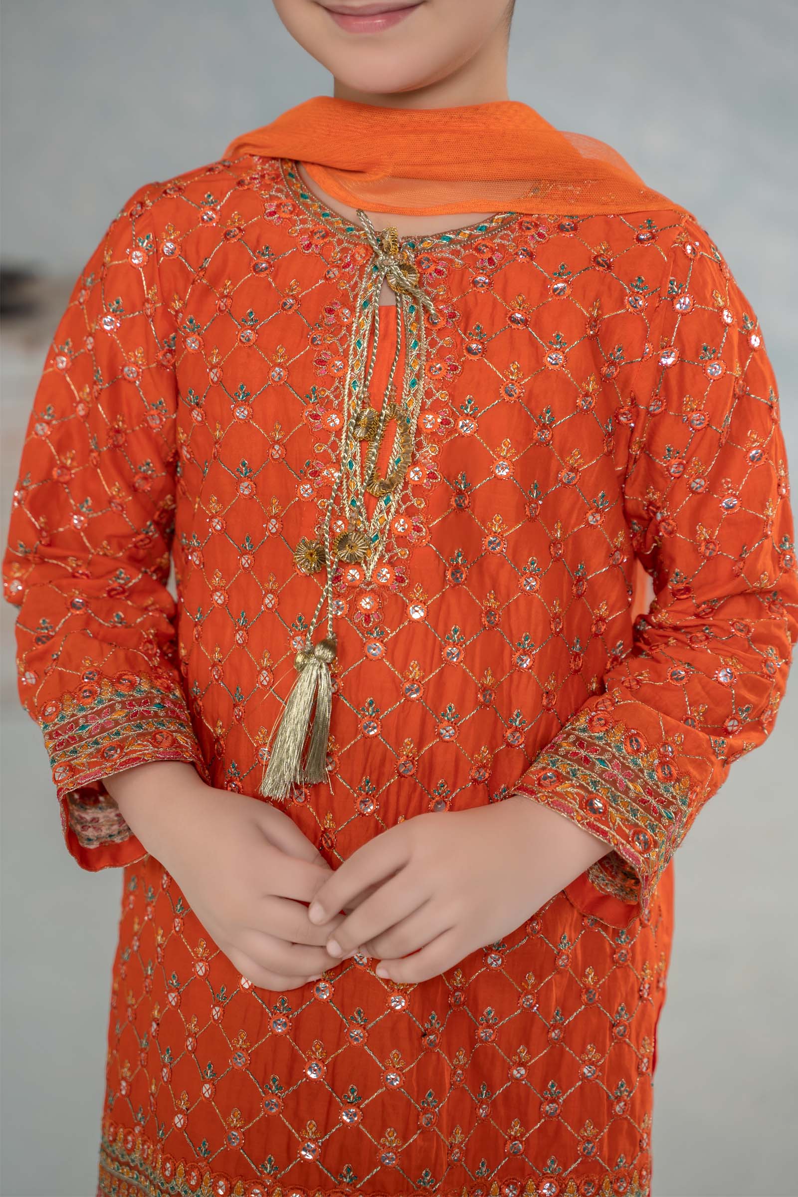Maria B | 3 Piece Embroidered Lawn Suit | MKD-EF24-09 - House Of Hania