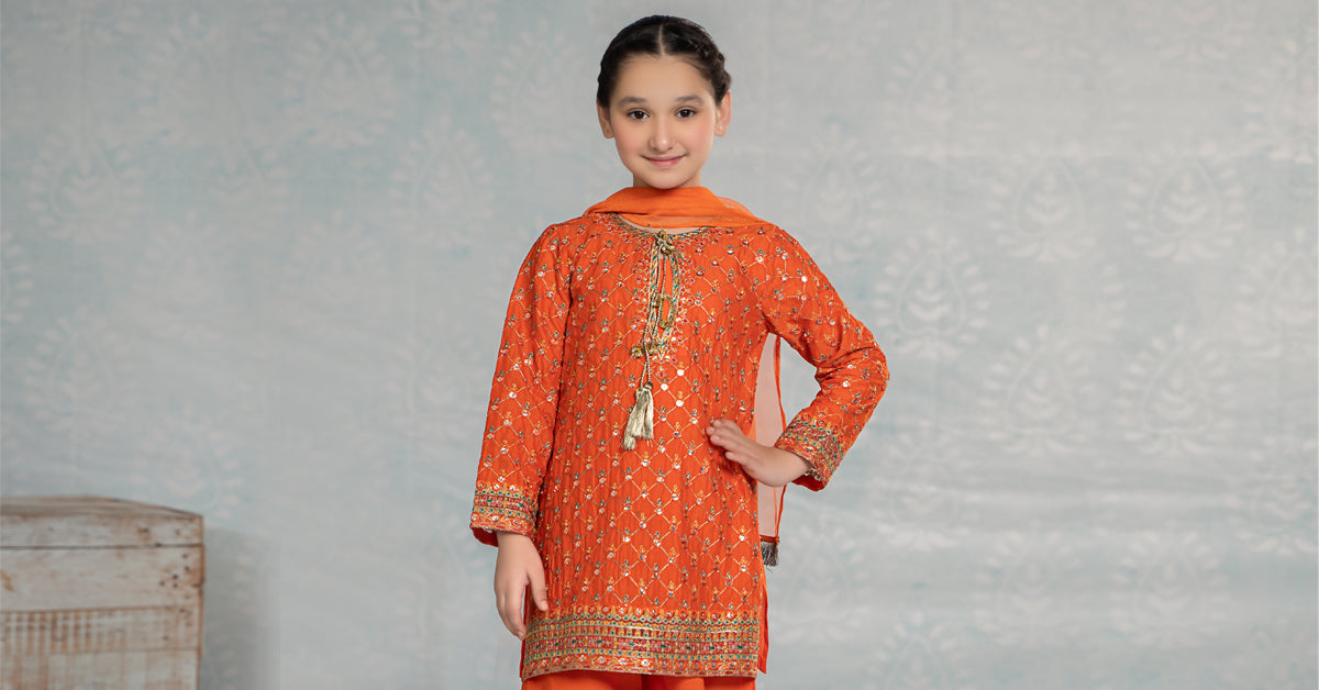 Maria B | 3 Piece Embroidered Lawn Suit | MKD-EF24-09 - House Of Hania
