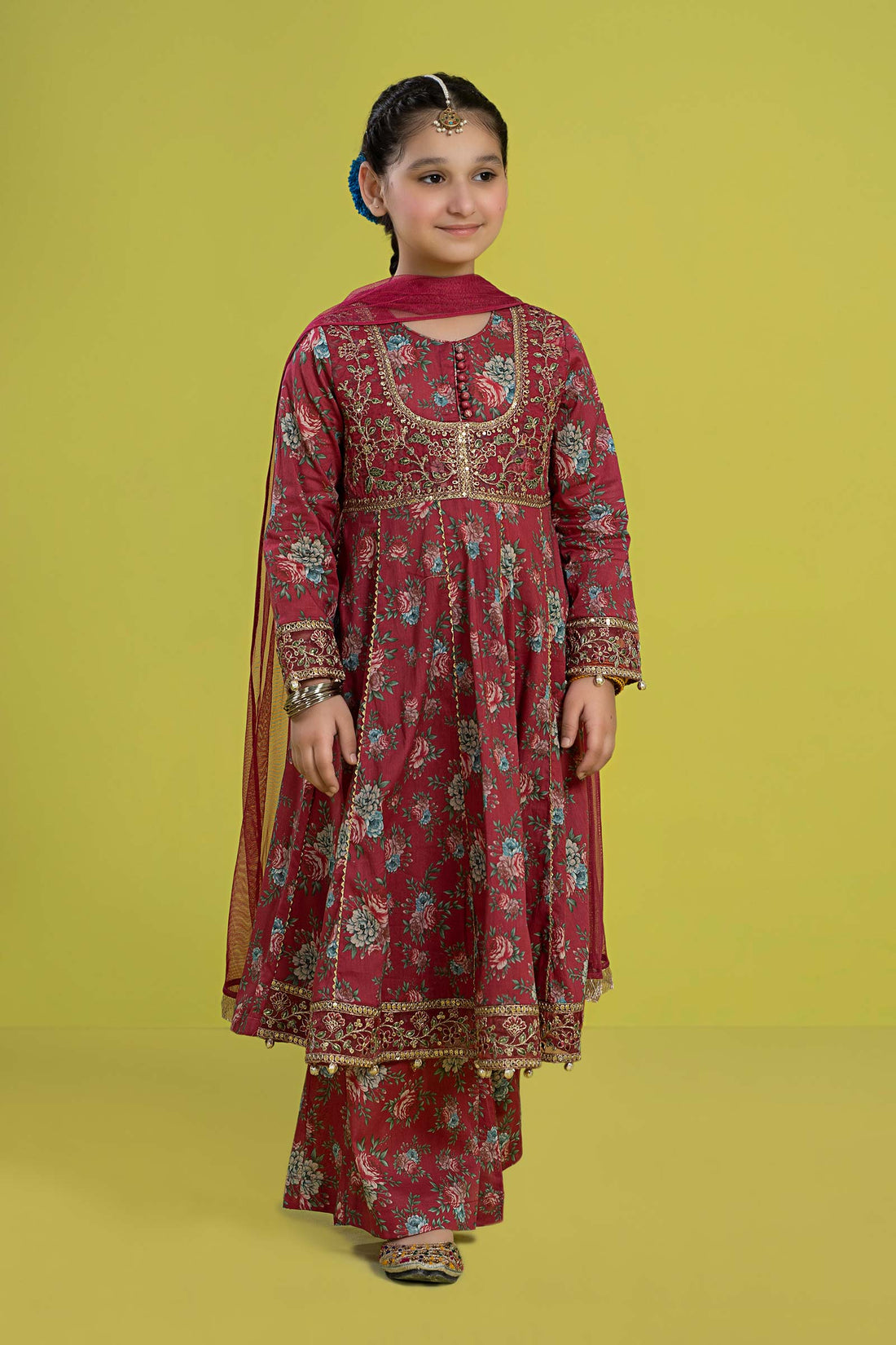 Maria B | 3 Piece Embroidered Lawn Suit | MKD-EF24-32 - House Of Hania