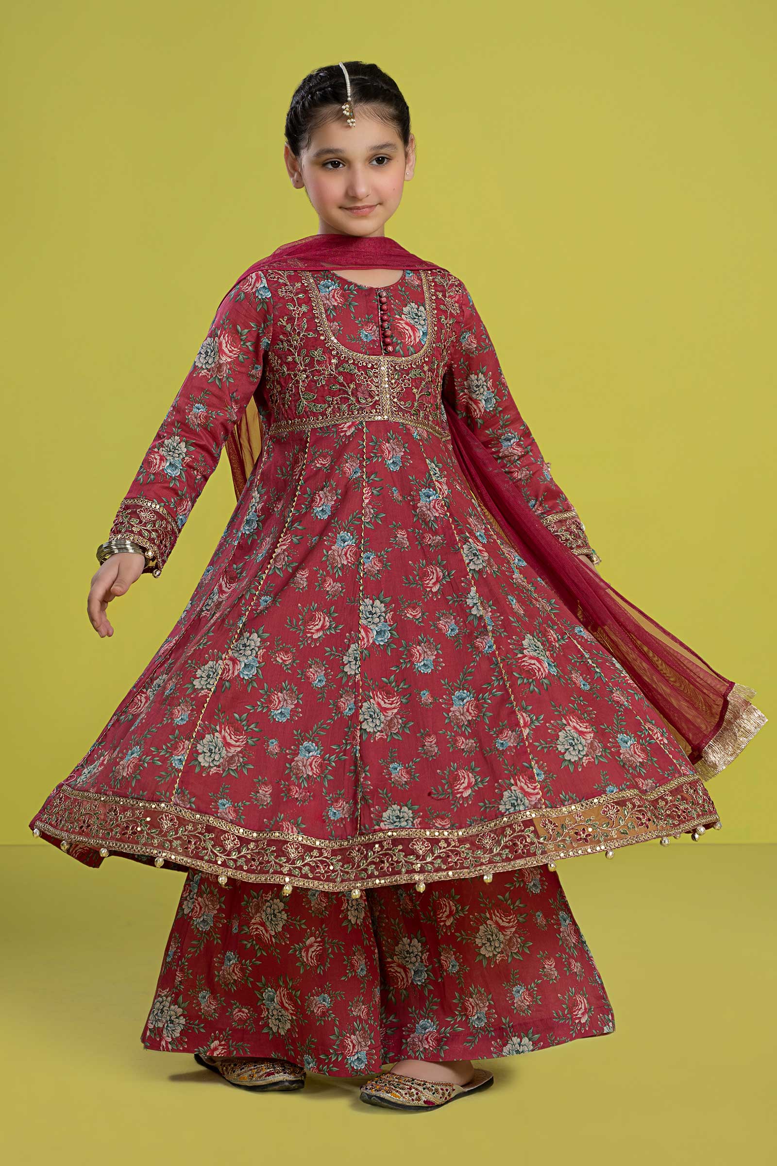 Maria B | 3 Piece Embroidered Lawn Suit | MKD-EF24-32 - House Of Hania
