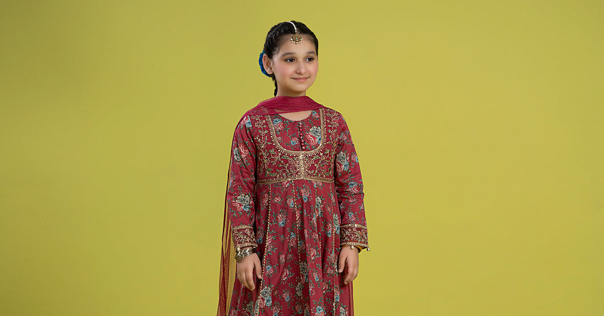 Maria B | 3 Piece Embroidered Lawn Suit | MKD-EF24-32 - House Of Hania