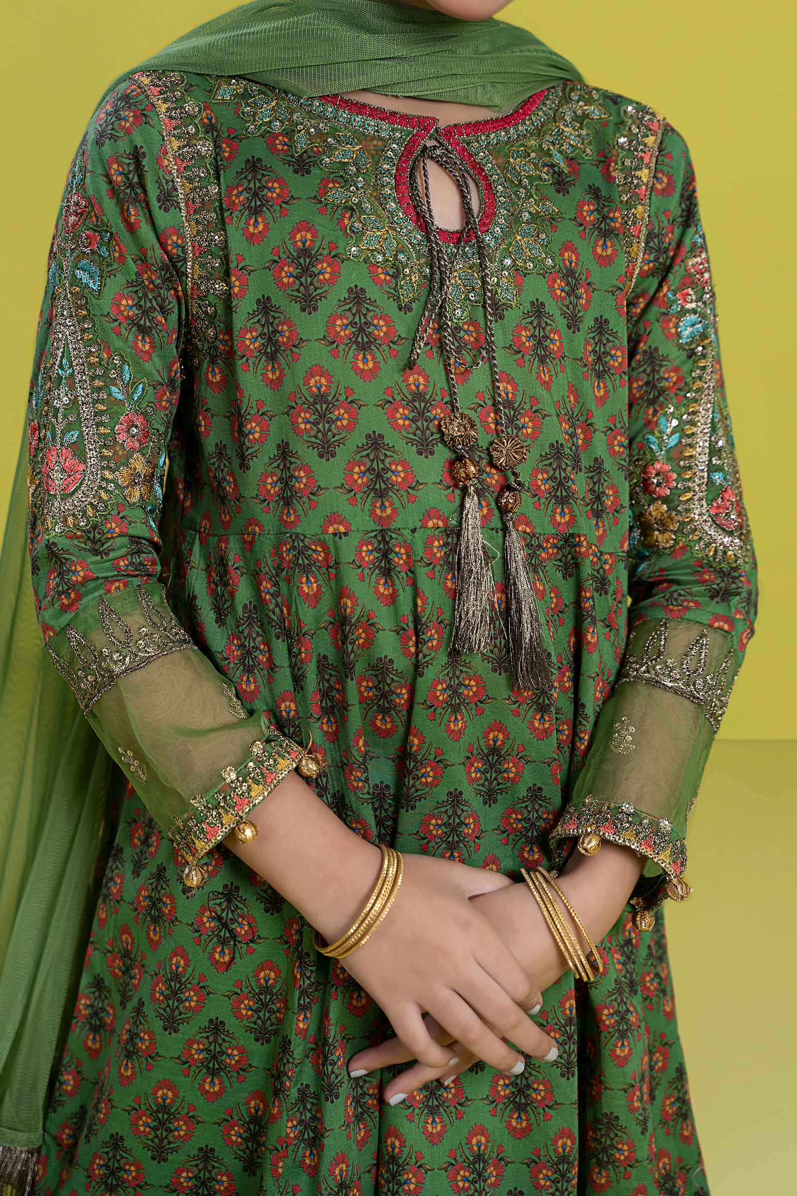 Maria B | 3 Piece Embroidered Lawn Suit | MKD-EF24-36 - House Of Hania